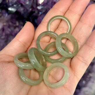 Green Aventurine Rings -Sizes 9