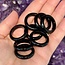 Black Obsidian Rings - Size 9 Plain Dome
