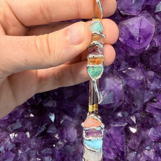 Recovery Medium Wands - Acrylic Stand Included - Double Terminated DT Handmade Reiki Infused - Healing