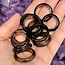 Midnight Lace Black Obsidian Rings - Size 9