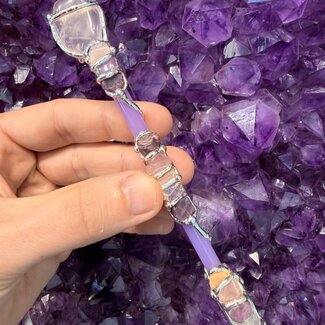 Gratitude Medium Wands - Acrylic Stand Included - Double Terminated DT Handmade Reiki Infused - Healing