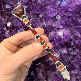 Good Karma Medium Wands - Acrylic Stand Included - Double Terminated DT Handmade Reiki Infused - Healing