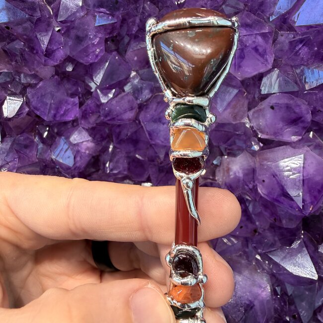 Good Karma Medium Wands - Acrylic Stand Included - Double Terminated DT Handmade Reiki Infused - Healing