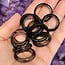 Midnight Lace Black Obsidian Rings - Size 6