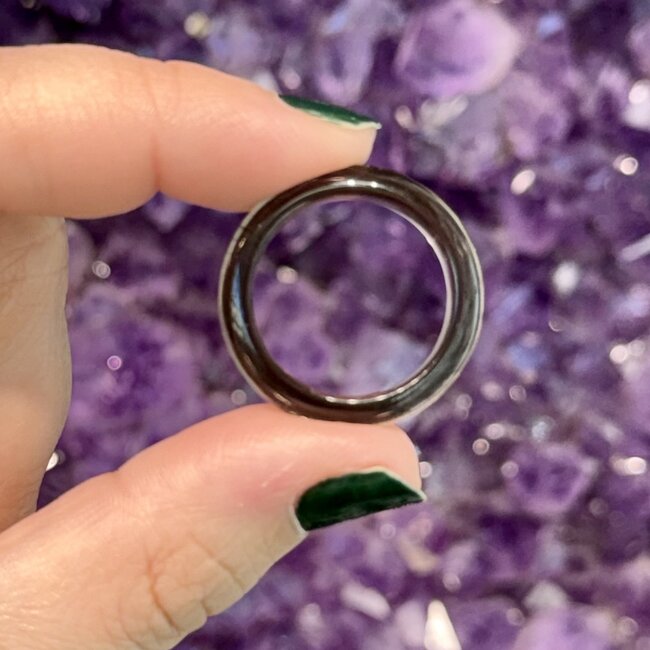 Midnight Lace Black Obsidian Rings - Size 6