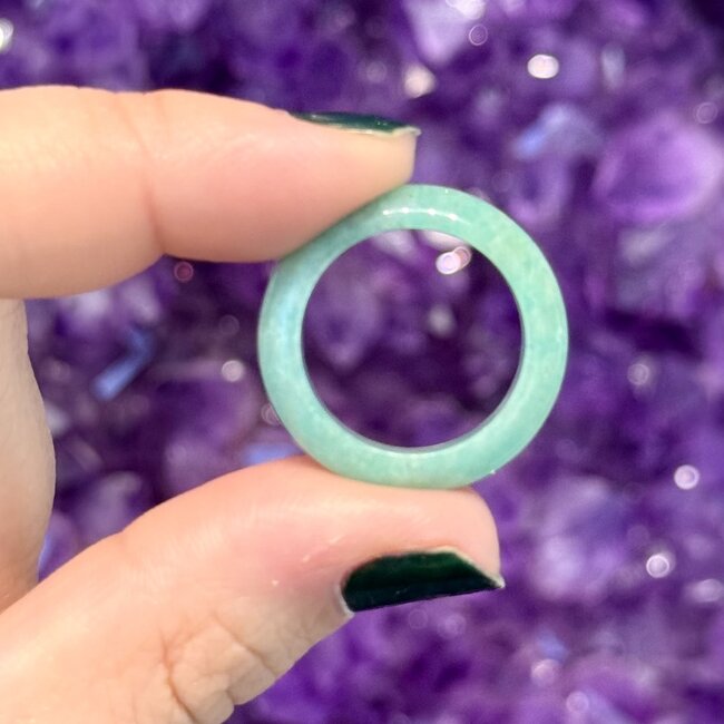 Amazonite Rings - Size 8