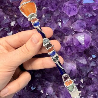 Confidence Medium Wands - Acrylic Stand Included - Double Terminated DT Handmade Reiki Infused - Healing