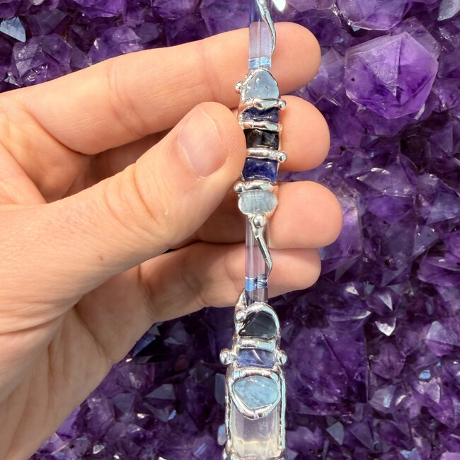 Clarity Medium Wands - Acrylic Stand Included - Double Terminated DT Handmade Reiki Infused - Healing