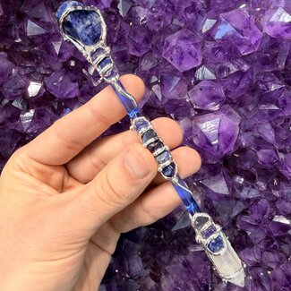 Psychic Medium Wands - Acrylic Stand Included - Double Terminated DT Handmade Reiki Infused - Healing