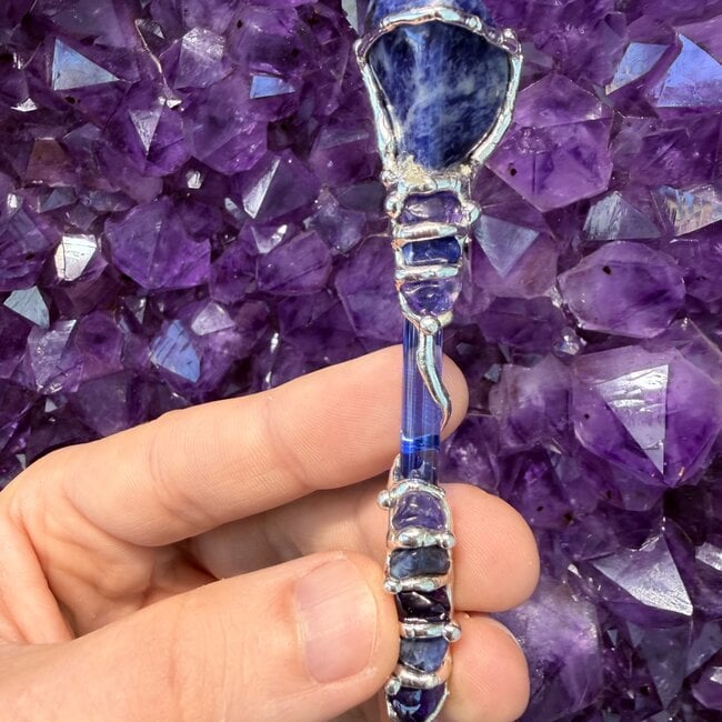 Psychic Medium Crystal Wand  w/Acrylic Stand