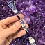 Indigo Medium Wands - Acrylic Stand Included - Double Terminated DT Handmade Reiki Infused - Healing
