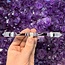 Violet Flame Medium Wands - Acrylic Stand Included - Double Terminated DT Handmade Reiki Infused - Healing