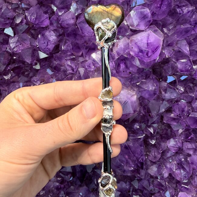 Starseed Medium Wands - Acrylic Stand Included - Double Terminated DT Handmade Reiki Infused - Healing