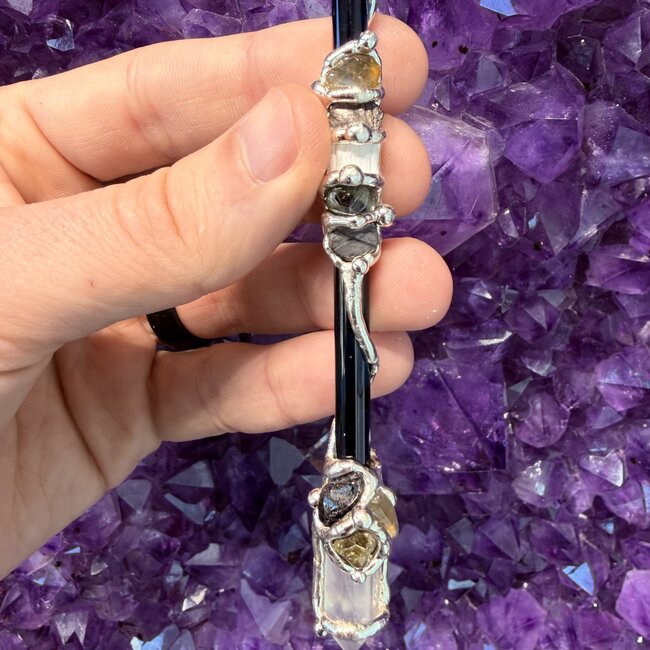 Starseed Medium Wands - Acrylic Stand Included - Double Terminated DT Handmade Reiki Infused - Healing
