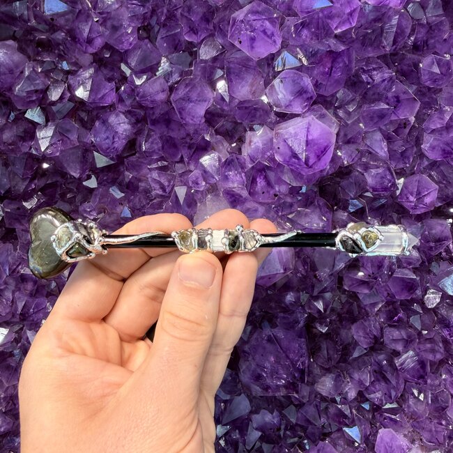 Starseed Medium Wands - Acrylic Stand Included - Double Terminated DT Handmade Reiki Infused - Healing