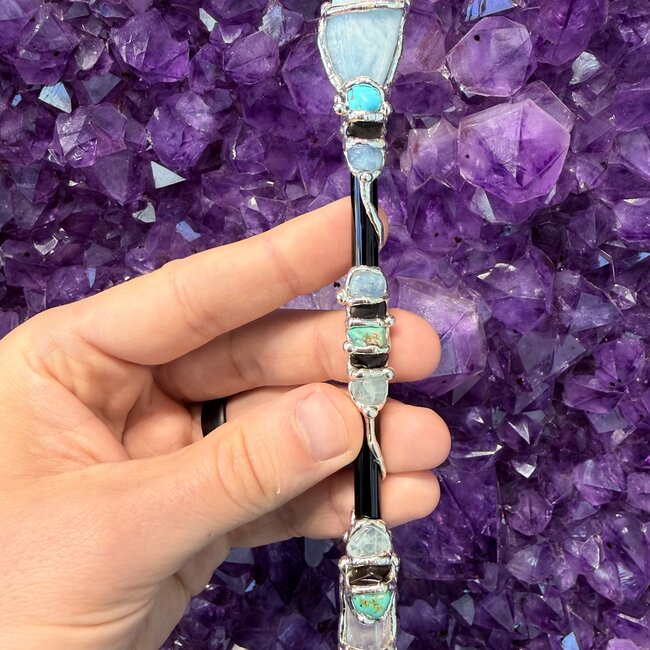 Keep Me Safe Medium Wands - Acrylic Stand Included - Double Terminated DT Handmade Reiki Infused - Healing
