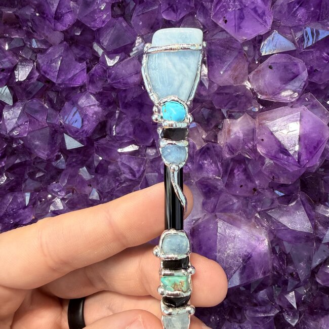 Keep Me Safe Medium Wands - Acrylic Stand Included - Double Terminated DT Handmade Reiki Infused - Healing