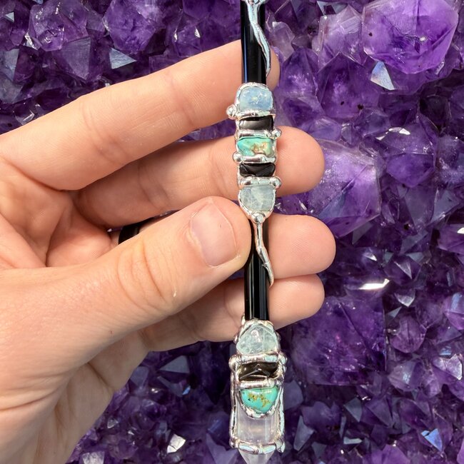 Keep Me Safe Medium Wands - Acrylic Stand Included - Double Terminated DT Handmade Reiki Infused - Healing
