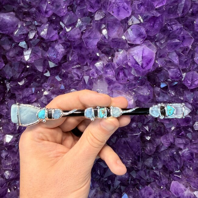 Keep Me Safe Medium Wands - Acrylic Stand Included - Double Terminated DT Handmade Reiki Infused - Healing