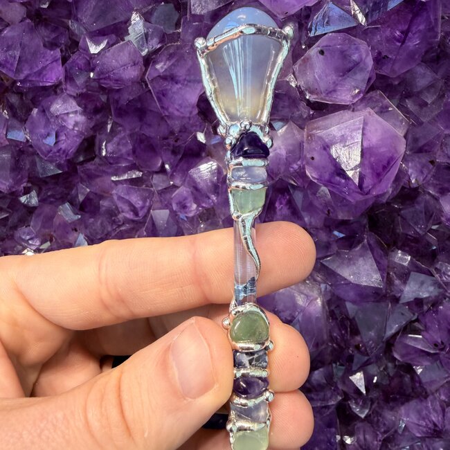 Fearless Medium Wands - Acrylic Stand Included - Double Terminated DT Handmade Reiki Infused - Healing