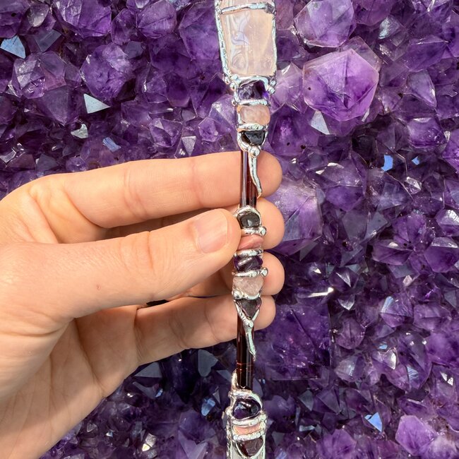 Soulmate Medium Wands - Acrylic Stand Included - Double Terminated DT Handmade
