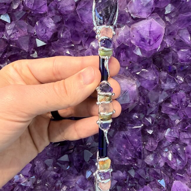 Self Power Medium Wands - Acrylic Stand Included - Double Terminated DT Handmade