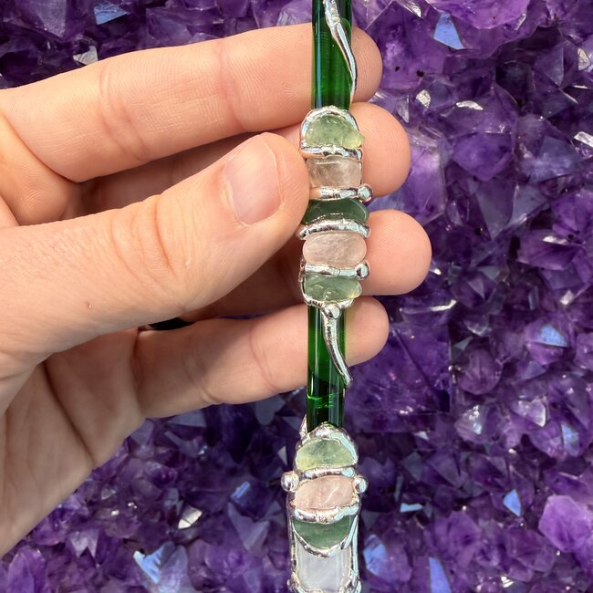Infinite Love Medium Wands - Acrylic Stand Included - Double Terminated DT Handmade