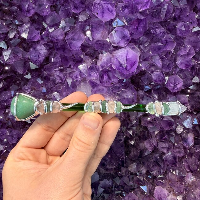 Infinite Love Medium Wands - Acrylic Stand Included - Double Terminated DT Handmade