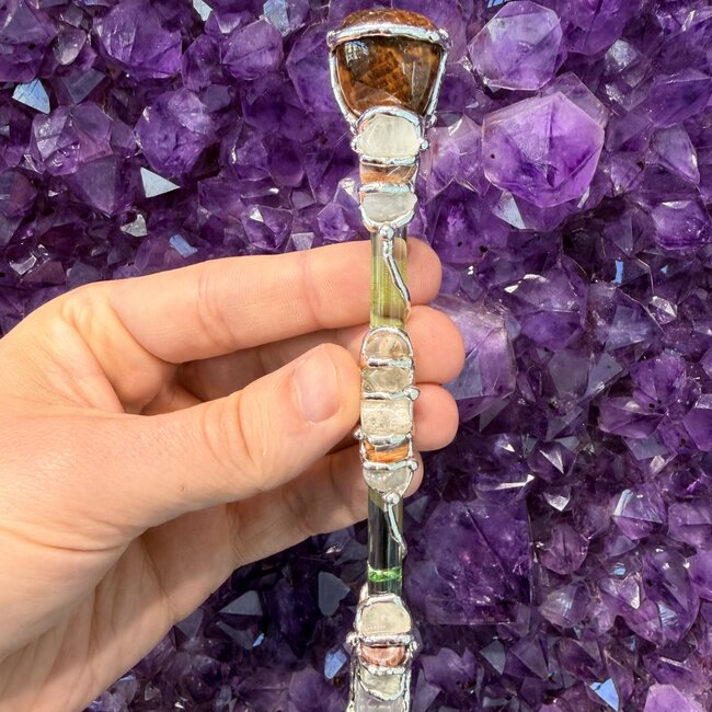 Tree of Life Medium Wands - Acrylic Stand Included - Double Terminated DT Handmade