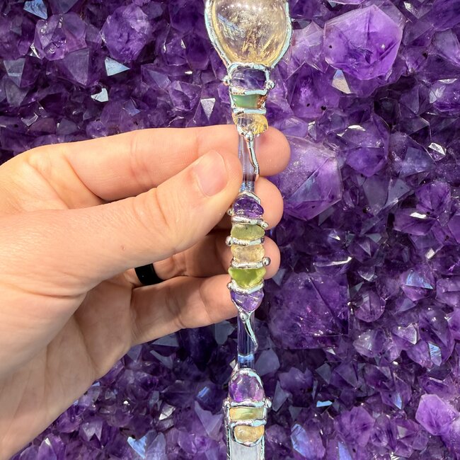 Well Being Medium Wands - Acrylic Stand Included - Double Terminated DT Handmade