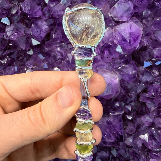 Well Being Medium Wands - Acrylic Stand Included - Double Terminated DT Handmade