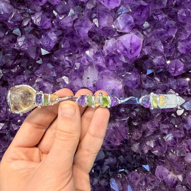Well Being Medium Wands - Acrylic Stand Included - Double Terminated DT Handmade