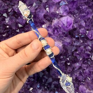 Archangel Michael Arrowhead Medium Wands - Acrylic Stand Included - Double Terminated DT Handmade