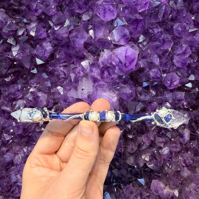 Archangel Michael Arrowhead Medium Wands - Acrylic Stand Included - Double Terminated DT Handmade