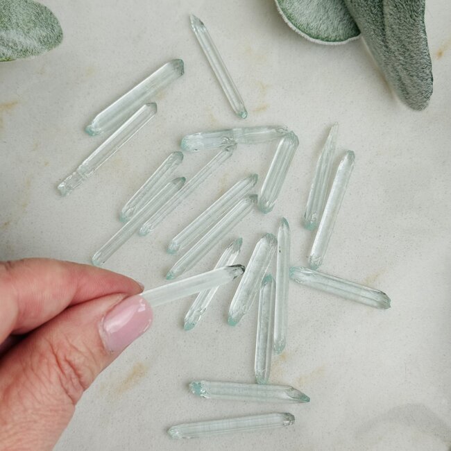 Aquamarine Needles - Rough Raw Natural Sticks Points (1-1.5")