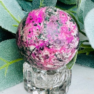 Pink Cobaltoan (Cobaltian Cobalto Salrose Cobaltocalcite) Calcite Sphere Orb Globe - 50-55" Aphrodite Stone