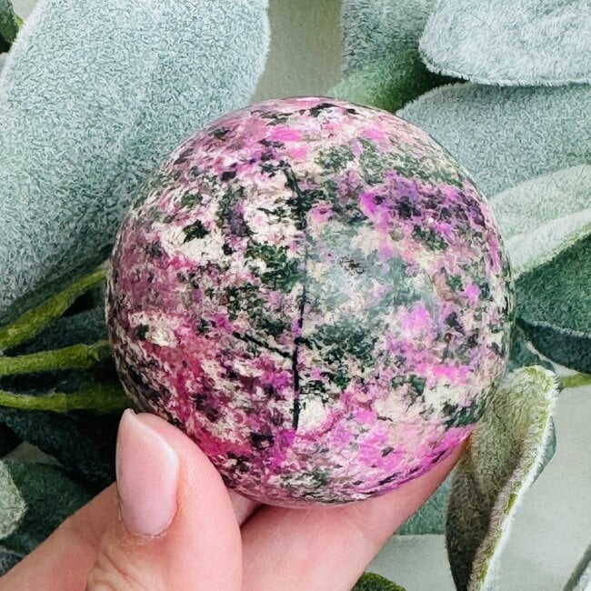 Pink Cobaltoan (Cobaltian Cobalto Salrose Cobaltocalcite) Calcite Sphere Orb Globe - 50-55" Aphrodite Stone