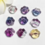 Rainbow Fluorite Paw Beads - 0.5" Animal Figurine Carving Kitten Cat Kitty