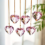 Pink Heart Shaped Faceted Suncatchers Sun Catchers -  Window Mirror Home Decor
