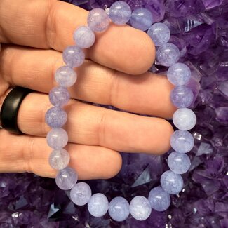 Blue Aqua Jade (Color Enhanced) Bracelets - 8mm