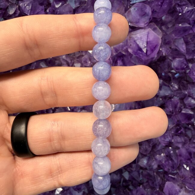 Blue Aqua Jade (Color Enhanced) Bracelets - 8mm