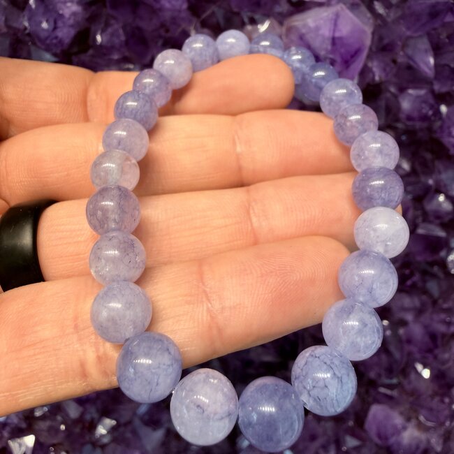 Blue Aqua Jade (Color Enhanced) Bracelets - 8mm