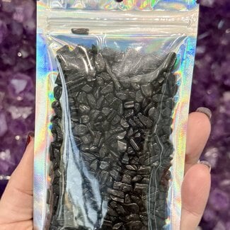 Black Tourmaline Chips - 4oz Bag