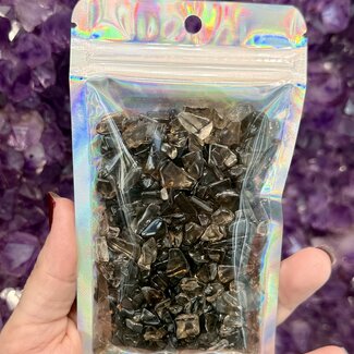Smoky (Smokey) Quartz Tumbled Chips - 4oz Bag