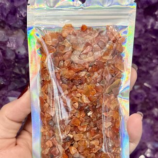 Carnelian Tumbled Chips - 4oz Bag