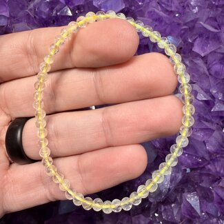 Lemon Yellow Quartz Bracelets - 4mm Mini