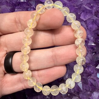 Lemon Yellow Quartz Bracelets - 8mm
