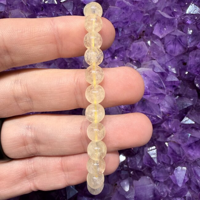 Lemon Yellow Quartz Bracelets - 8mm