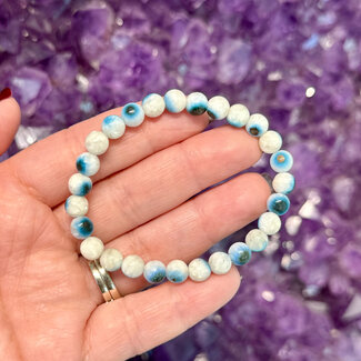 Blue Ice (Glacierite Nakaurite) Bracelets - 6mm