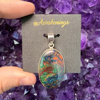 Zarinite Pendants #1 - Oval Bezel Set - Sterling Silver